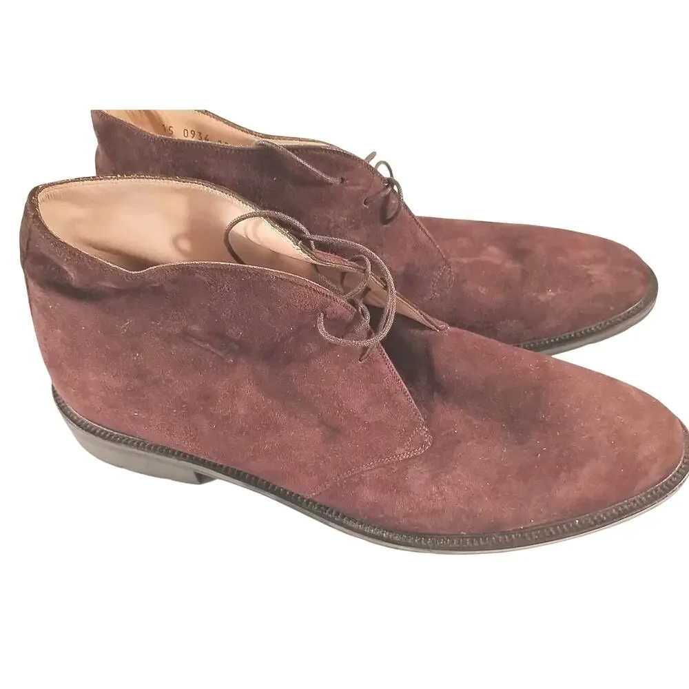 Johnston & Murphy Men’s Italian Brown Suede Chukka Boot‎ Size 12M — Vibram Sole
